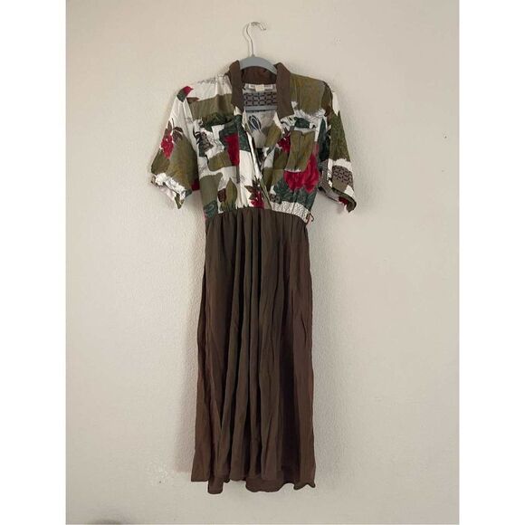 Vintage Dresses & Skirts - Vintage womens surplice midi dress‎ size small